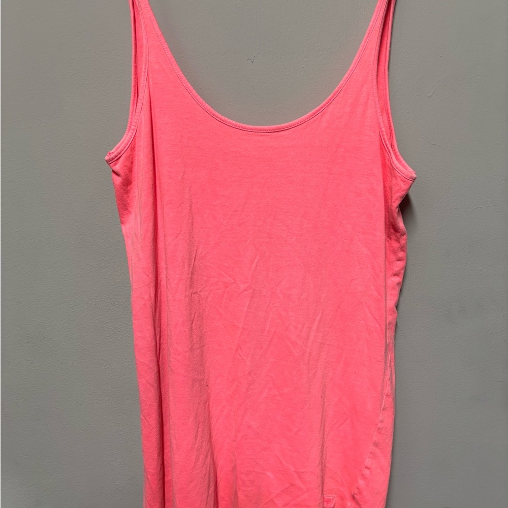 Victoria's Secret Orange Pink Fitted Sleeveless Tank Top